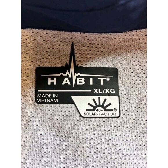 Habit Men’s Vented Fishing Shirt Short Sleeve Blue XL 40+ Solar Factor - Picture 5 of 5